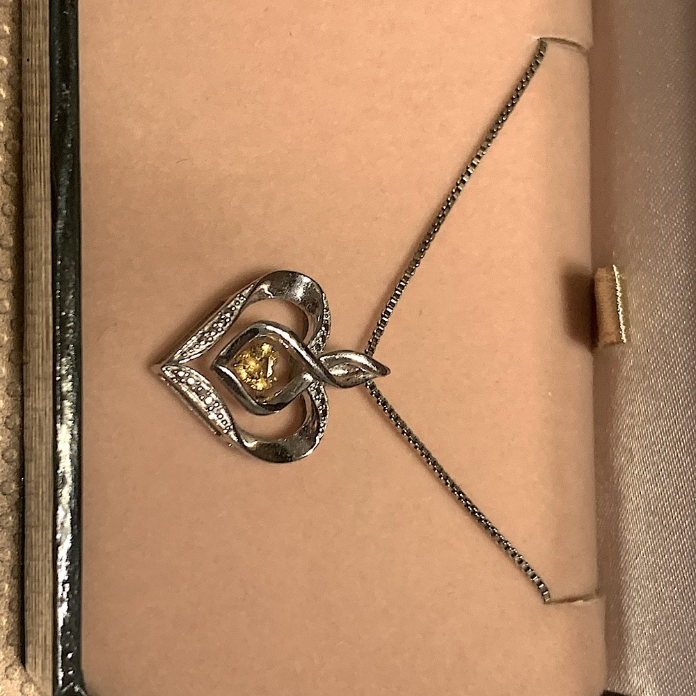 Topaz and Diamond Birthstone Pendent